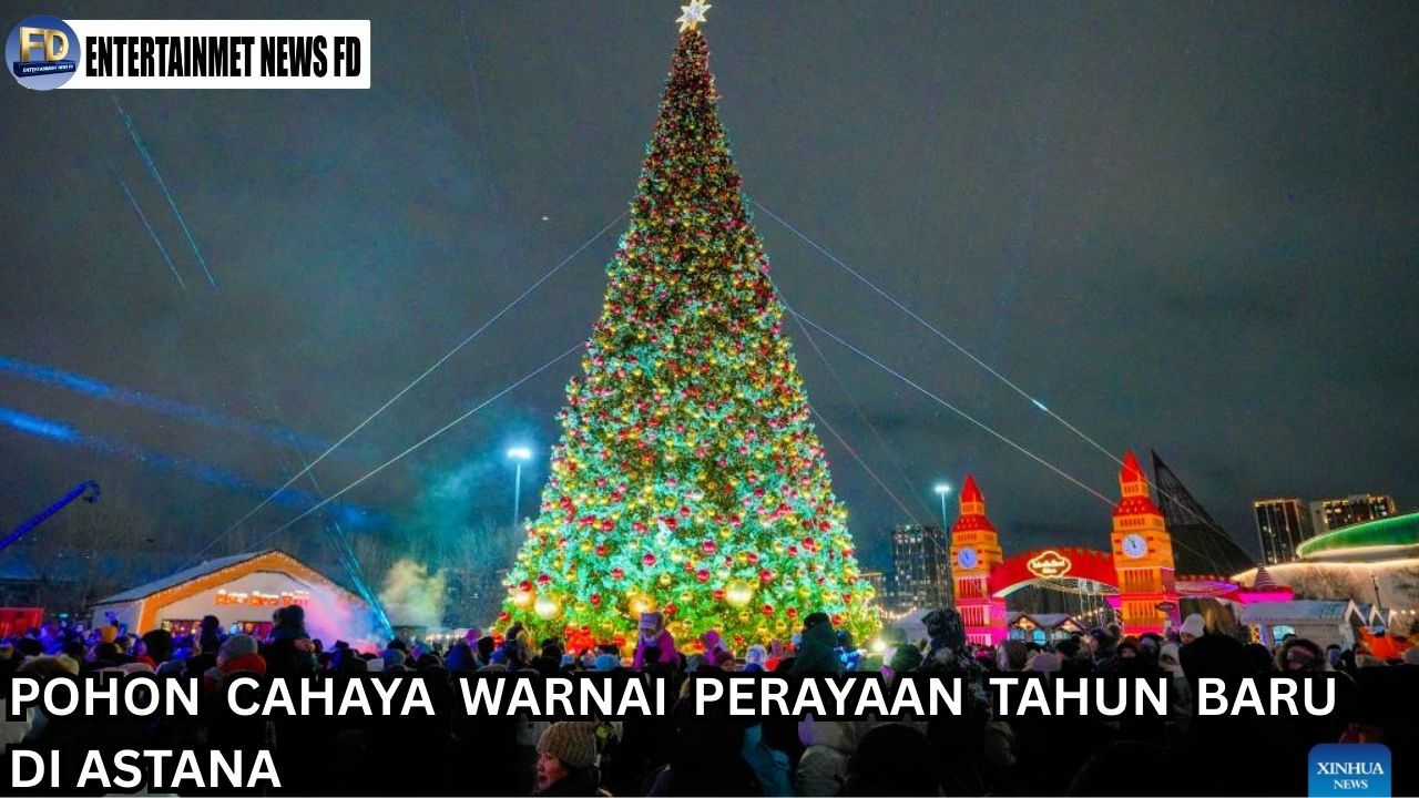 Pohon Cahaya Warnai Perayaan Tahun Baru di Astana
